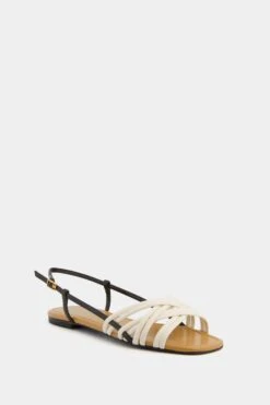 Tory Burch New Ivory Multi Strap Sandal