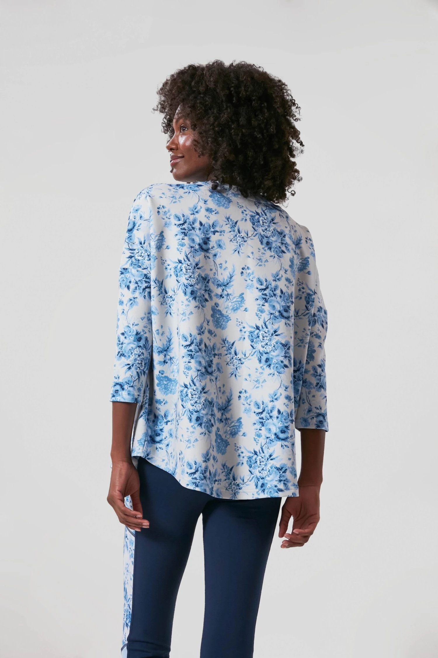 Blue Bouquet Ally Swing Sweatshirt 4 Blue Bouquet Ally Swing Sweatshirt - Image 4