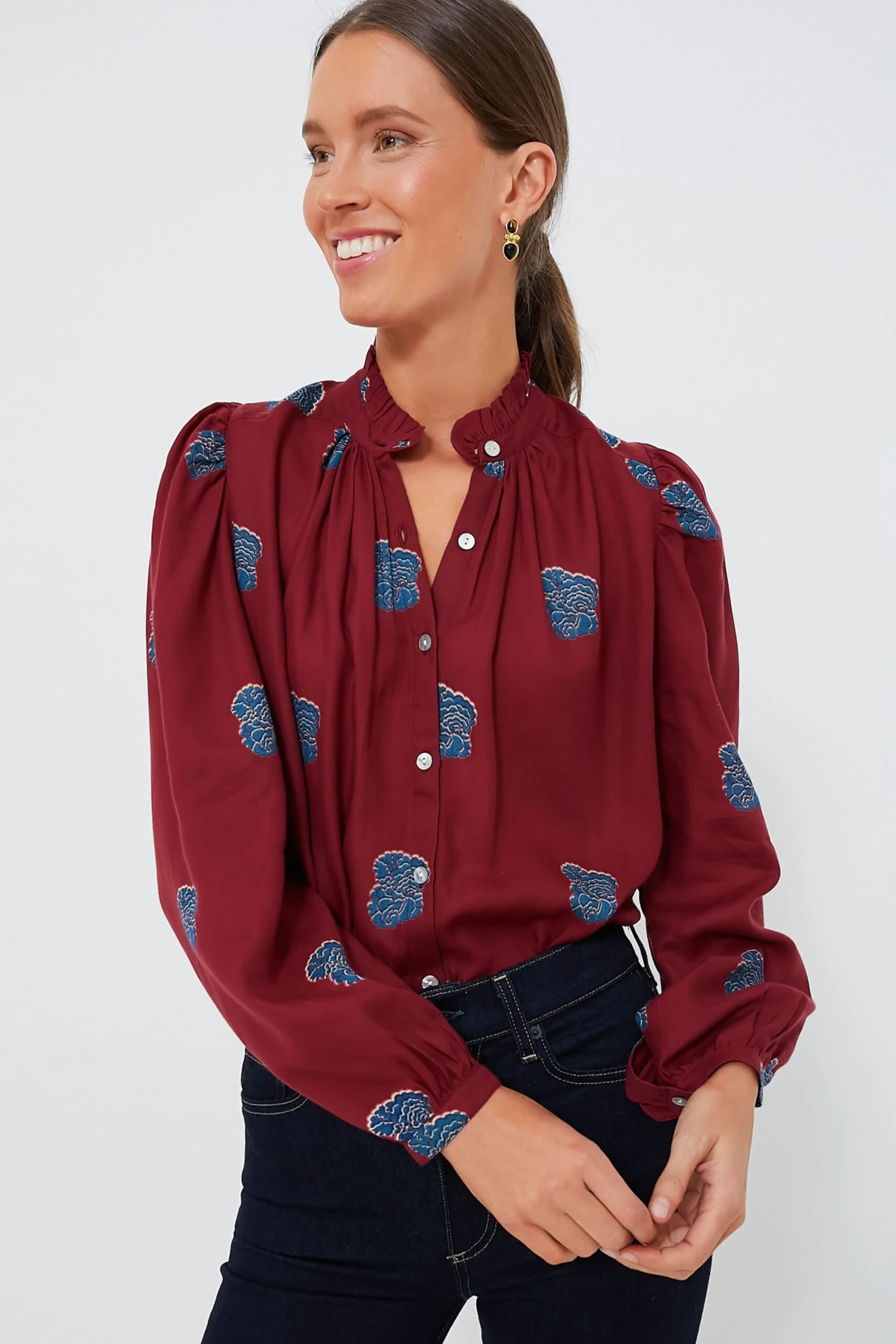 Red Burgundy Annabel Shirt 1 Red Burgundy Annabel Shirt