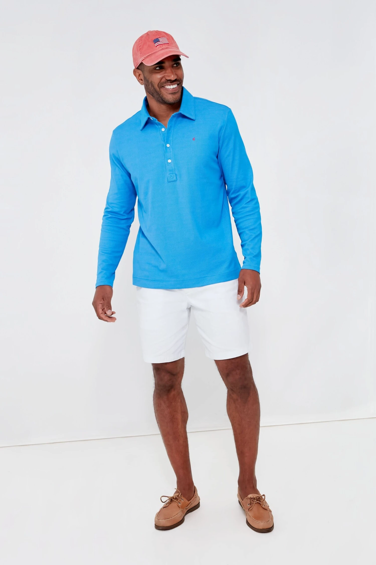 French Blue Jacquard Long Sleeve Range Polo 6 French Blue Jacquard Long Sleeve Range Polo - Image 6