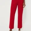 Red Compression Knit Ashford Pants