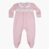 Bows Smocked Baby Girl Footie