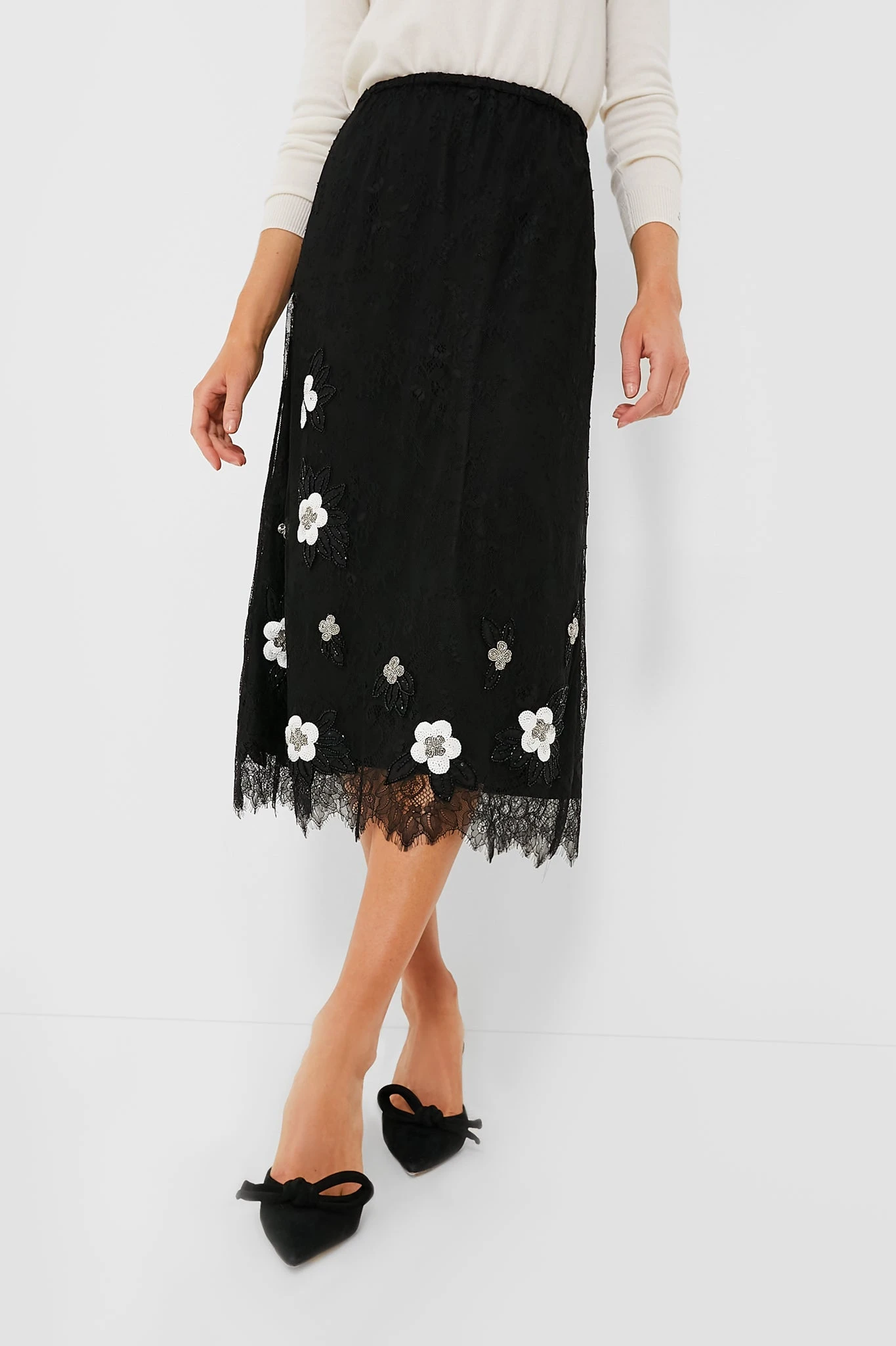 Black Bethany Lace Midi Skirt 1 Black Bethany Lace Midi Skirt