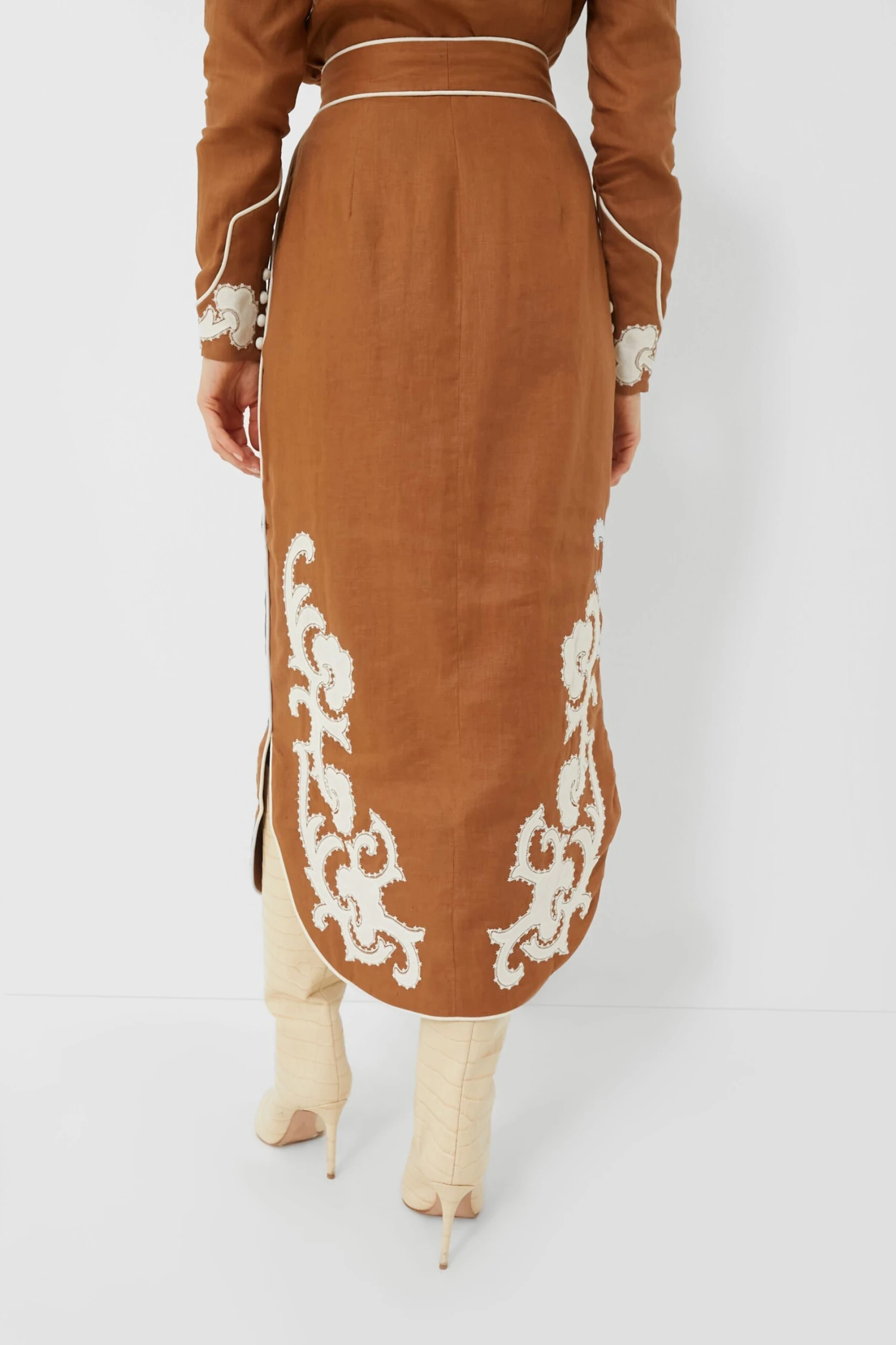 Tobacco Ruby Applique Skirt 4 Tobacco Ruby Applique Skirt - Image 4