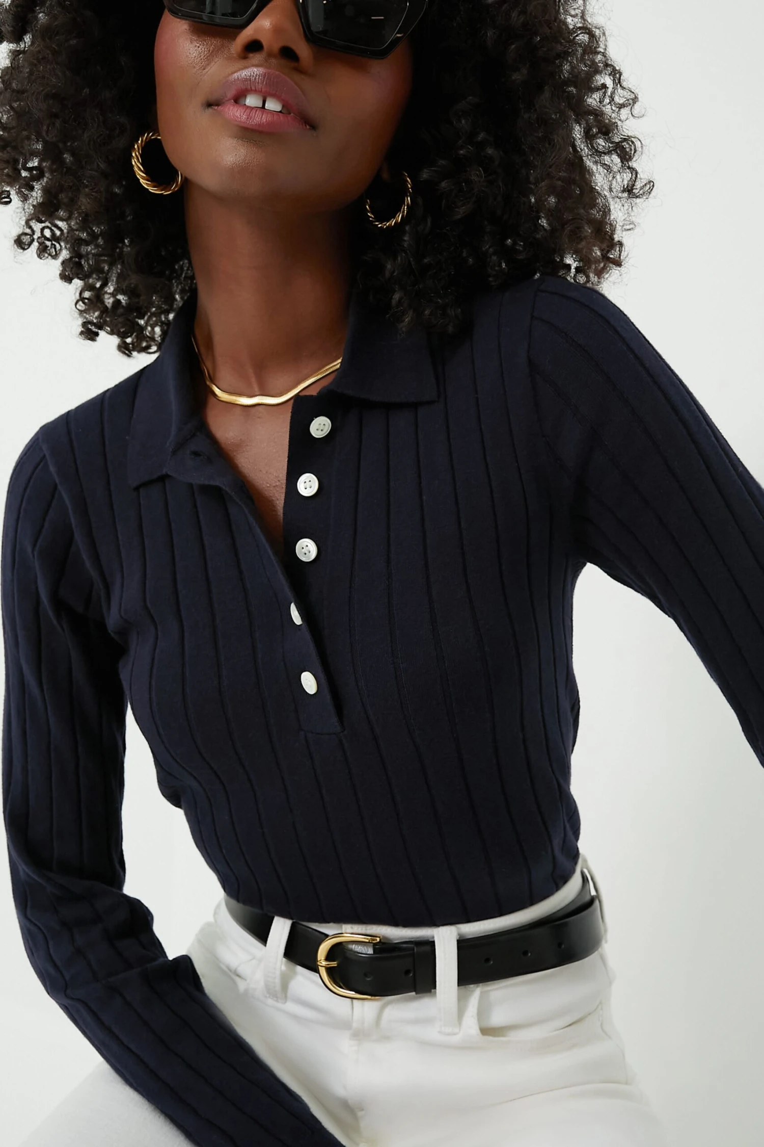 Navy Amanda Polo 5 Navy Amanda Polo - Image 5