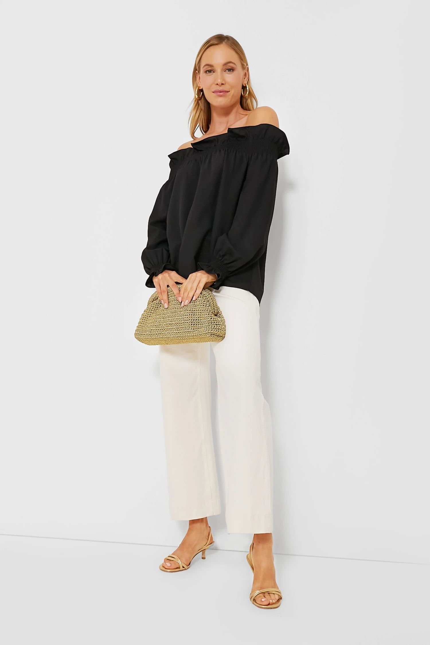 Black Off The Shoulder Marguerite Blouse 6 Black Off The Shoulder Marguerite Blouse - Image 6