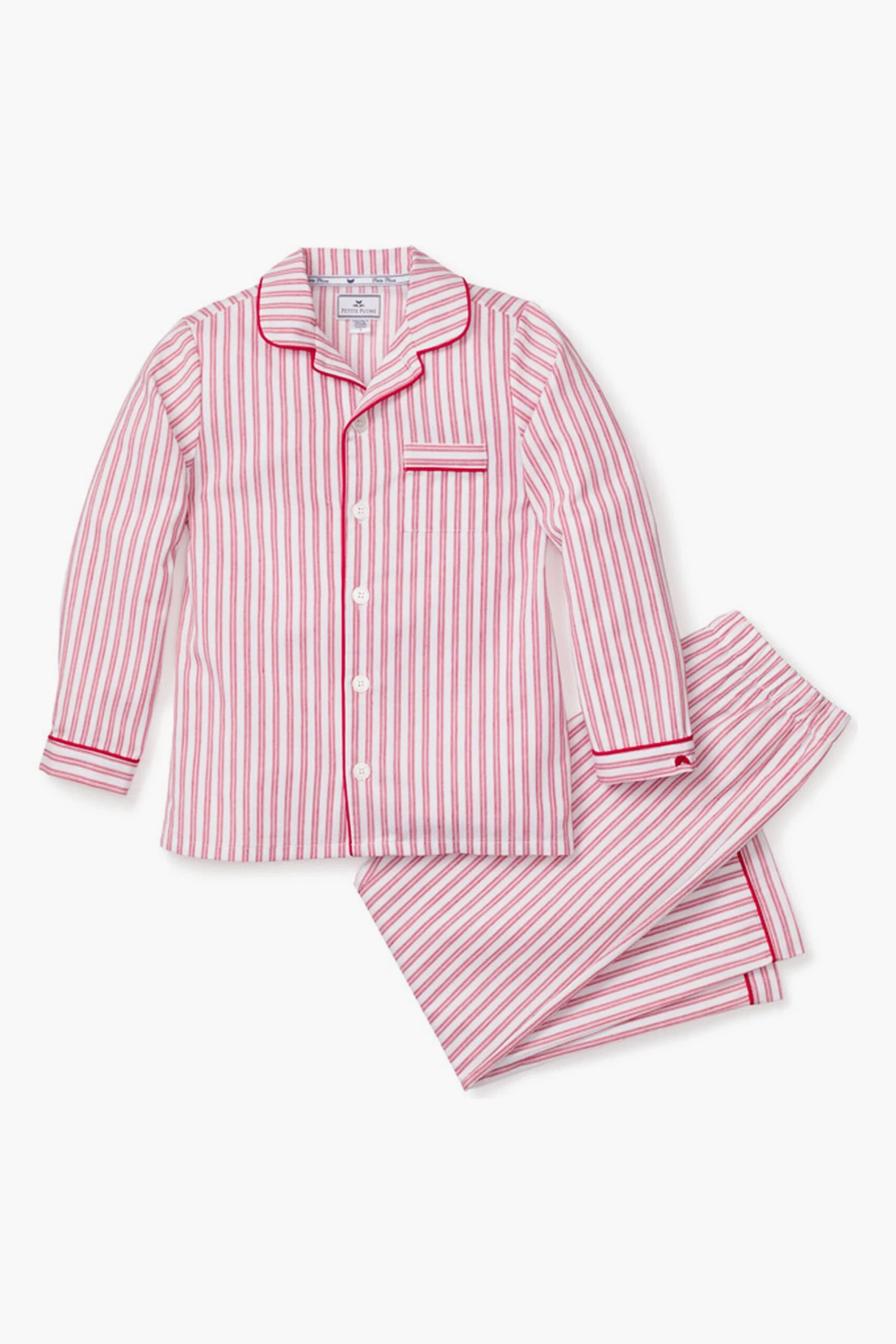 Kids Antique Red Ticking Pajama Set 1 Kids Antique Red Ticking Pajama Set