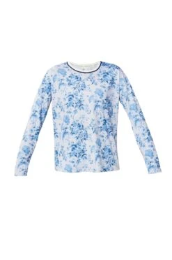 Blue Bouquet Long Sleeve Ryan Boyfriend Tee -Outfit And Shoe Sales Store r5ExFoMTpA78l1Tt1G2wx9OQSZD2VHUS 1