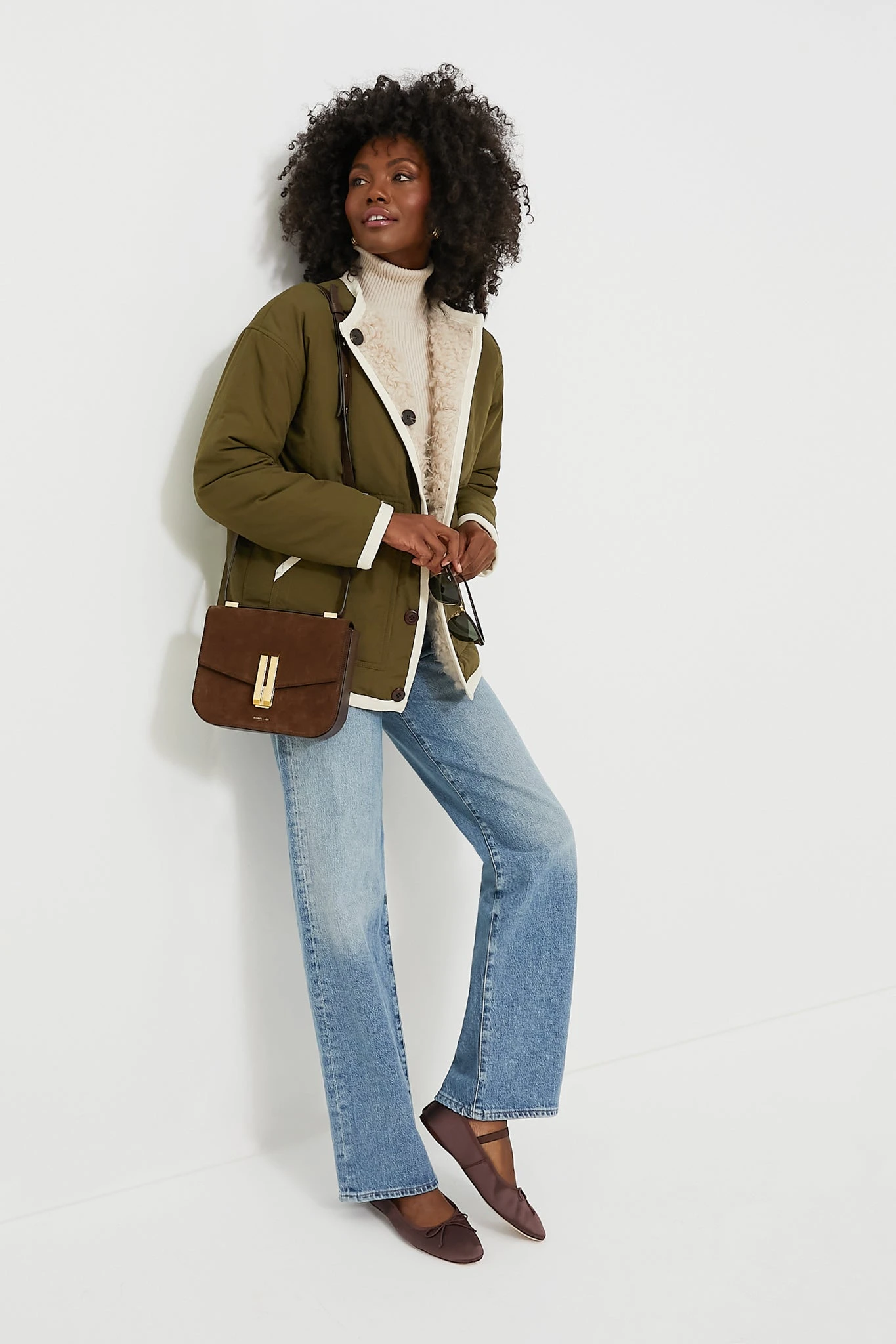 Natural And Olive Reversible Polar Bear Jacket 2 Natural And Olive Reversible Polar Bear Jacket - Image 2