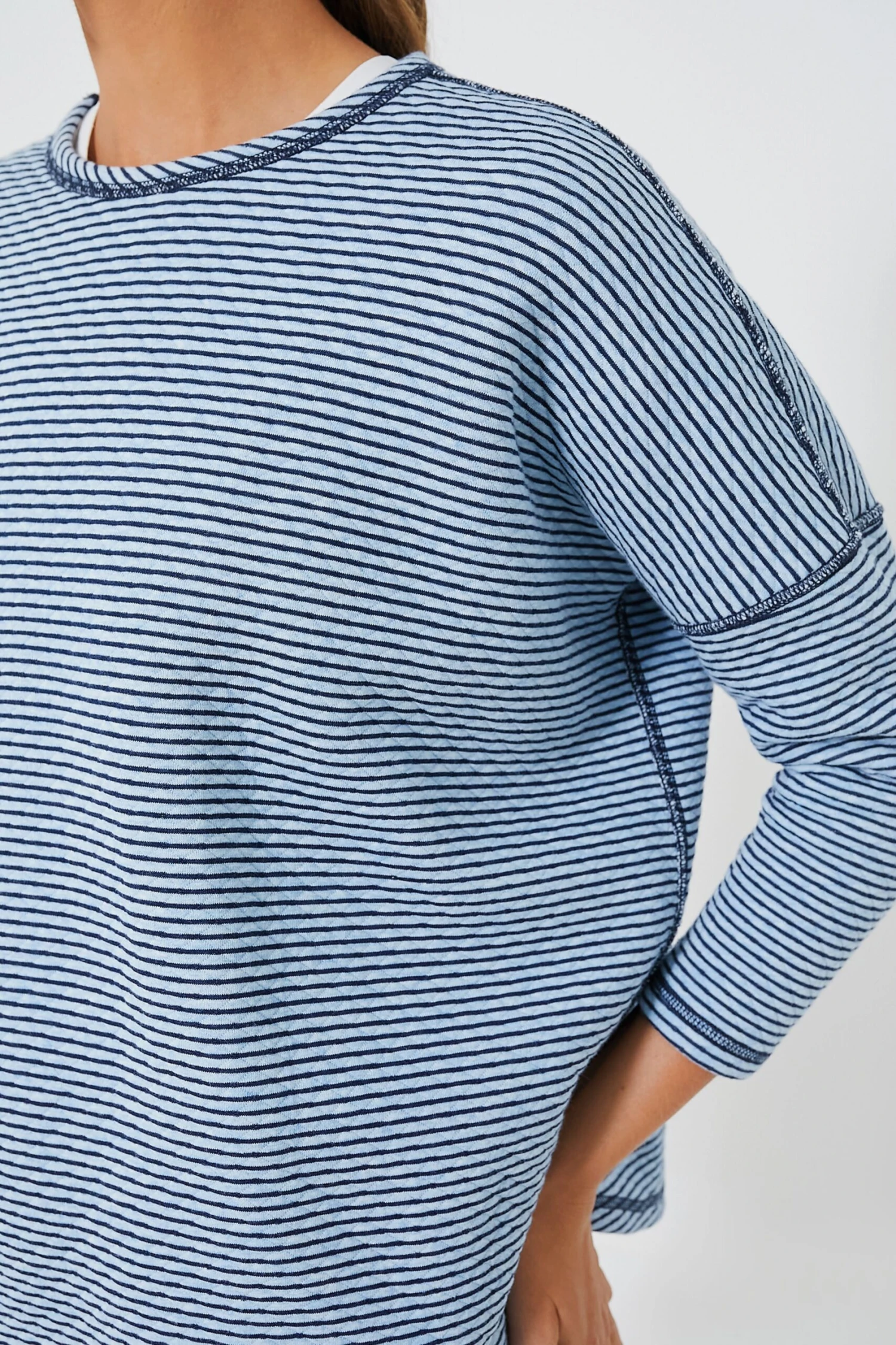 Reversible Heathered Blue Ally Swing Sweatshirt 5 Reversible Heathered Blue Ally Swing Sweatshirt - Image 5