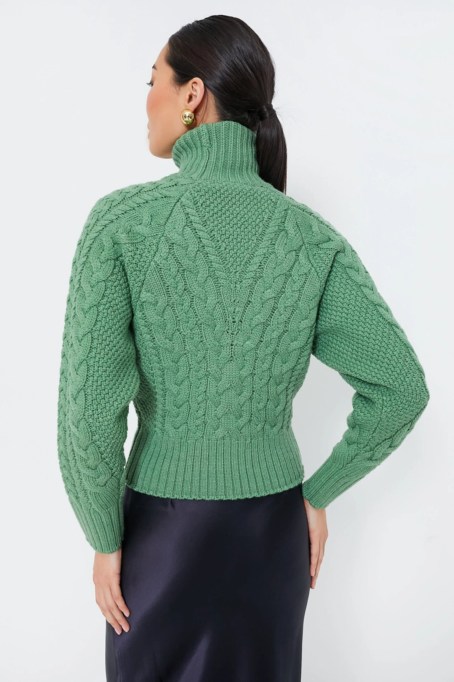 Green Melange Otis Cashfeel Sweater 4 Green Melange Otis Cashfeel Sweater - Image 4