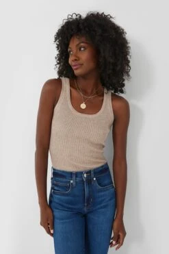 Oat Shelby Ribbed Tank