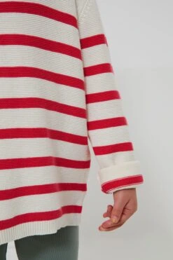 Cream And Raspberry Garter Stitch Sweater -Outfit And Shoe Sales Store rxNrVG8pv4mHb0LbPRrlMnmUr1VeXVxN 1