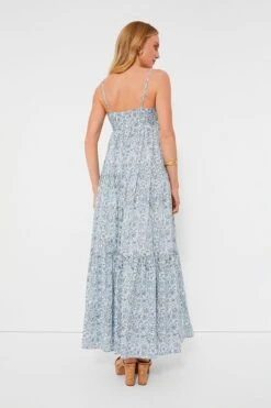 Blue And White Floral Tiered Teresa Maxi Dress -Outfit And Shoe Sales Store sR2PQLKJI6HGRLcIJZ9VFsYil3buaCDj 1