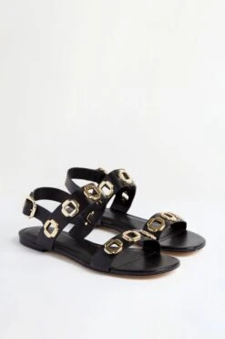 Black Leather Milan Flat Sandals -Outfit And Shoe Sales Store siqQoh7IJe0DB7WnPyBYMucGdcaqQhq3 1 062612a7 5b46 40ba a236 d6f547e6c739
