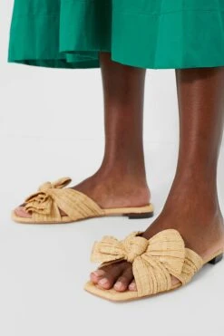 Loeffler Randall Natural Pleated Straw Daphne Flats -Outfit And Shoe Sales Store sozG2MoiNkSKLNSQnJUL39gKJ55OJOua 1