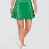 Green Piped 15 Inch Renee Golf Skirt