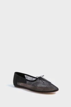 Loeffler Randall Black Mesh Landon Flats