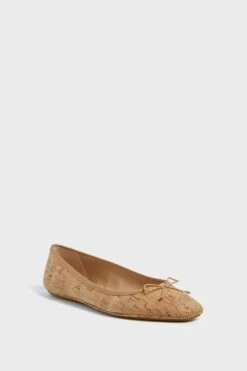 Veronica Beard Natural Cork Beatrix Flats