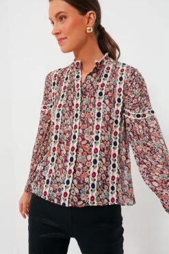 Multi Fernande Print Long Sleeve Button Down