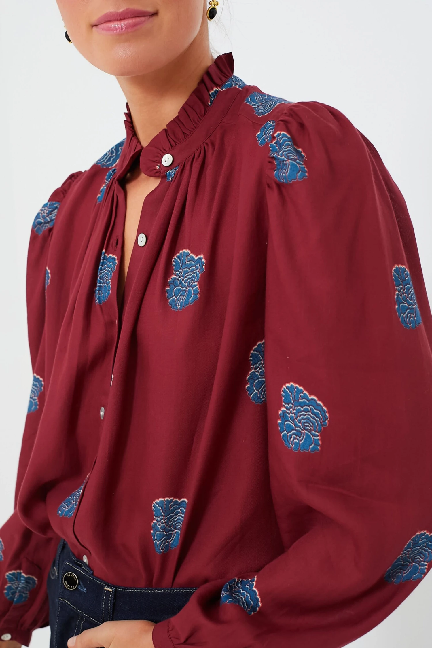 Red Burgundy Annabel Shirt 5 Red Burgundy Annabel Shirt - Image 5