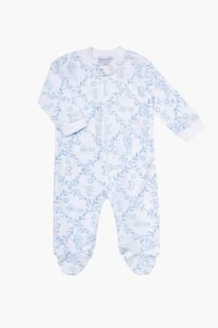 Blue Bears Trellace Zipper Footie