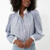 Blue Chambray Striped Annabel Shirt
