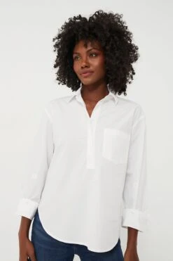 CITIZENS OF HUMANITY Optic White Aave Oversize Cuff Shirt