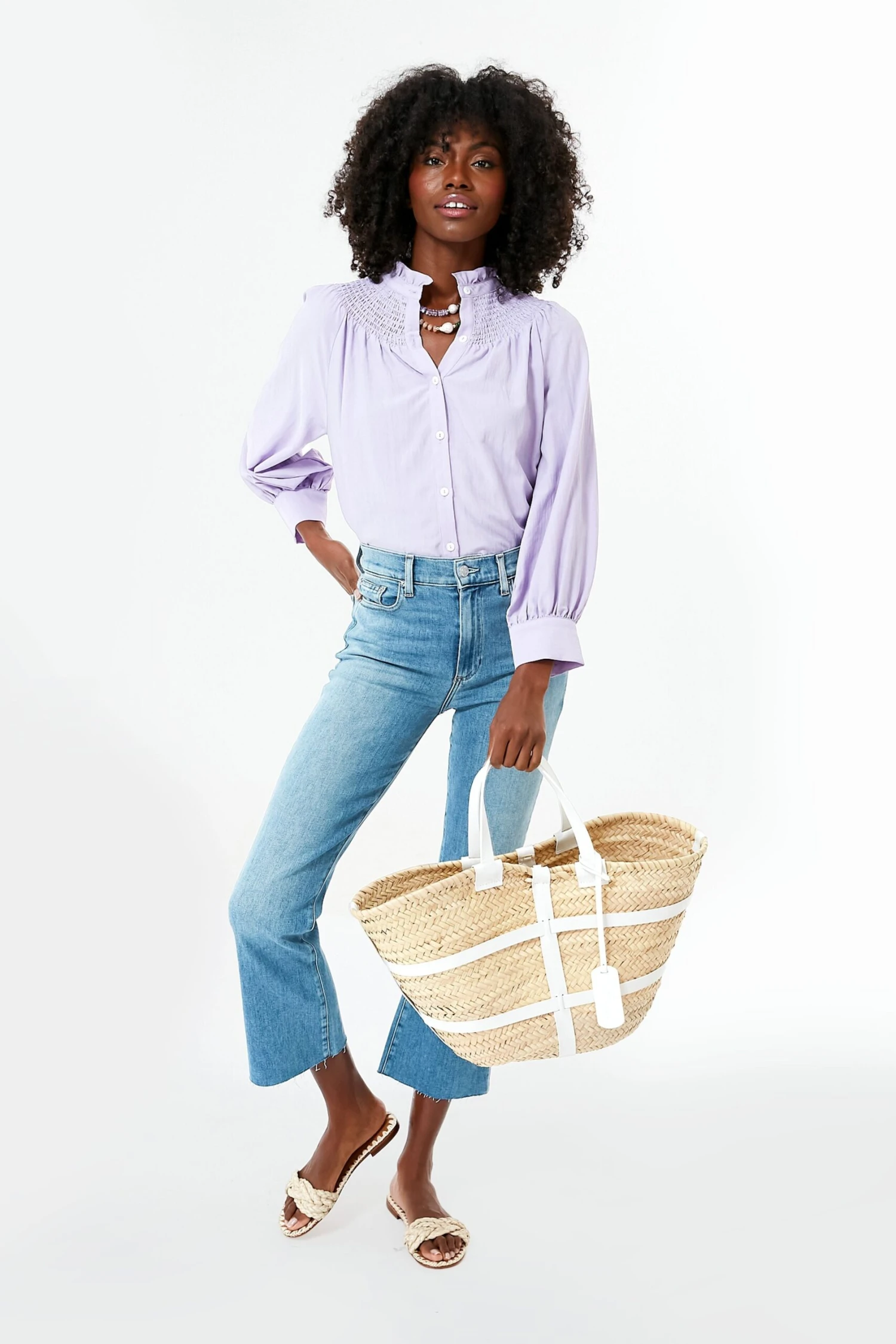 Lavender Emory Smocked Blouse 2 Lavender Emory Smocked Blouse - Image 2