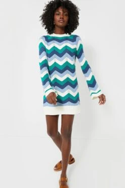 Aqua Wavy Bell Sleeve Beatriz Mini Dress -Outfit And Shoe Sales Store tqCS1rBmkVPRBwIutYSgOnVeqYuQA9zk 1
