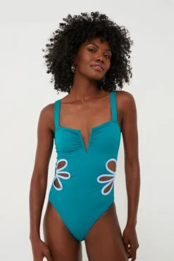 Ocean And Blue Flora One Piece