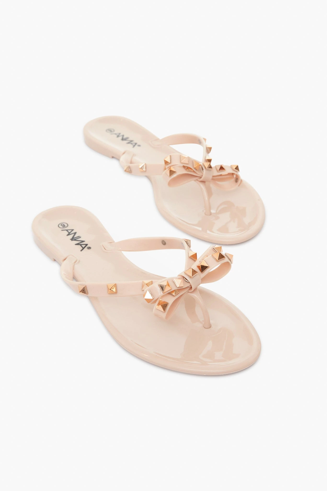 Nude Jelly Bowtie Sandals 2 Nude Jelly Bowtie Sandals - Image 2