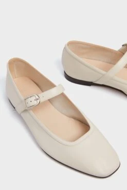 Ecru Leather Ballet Mary Janes -Outfit And Shoe Sales Store ucXyUGK8zO4mzPzD8D9aZJA9Dna3J1tc 1