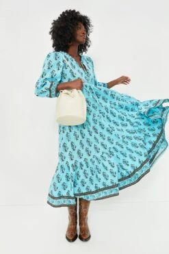 Tropical Turquoise Bouquet Long Sleeve Salty Paloma Caftan -Outfit And Shoe Sales Store udETV8uFEVVkrjuW864cWgBCGL97bBfU 1