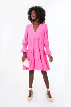 Electric Pink Crepe Kenzo Dress -Outfit And Shoe Sales Store uu55Xeh0YBbPyt8da6su6bcA1WlbFCdh 1