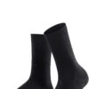 Falke Black Merino Cotton Blend Socks