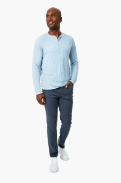 Light Blue Heather Cloud Long Sleeve Henley -Outfit And Shoe Sales Store vC3h3C6QWEJ6308ZZYCzTzjojnIIt7z2 1
