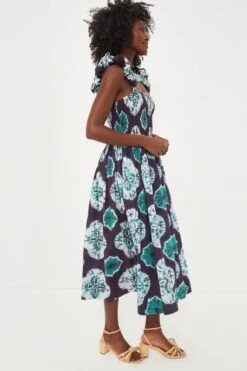 Teal Aveline Tie Dye Print Sleeveless Smocked Dress -Outfit And Shoe Sales Store vofGa8NjbERo6DhxKWFOU10RKGGDyjWK 1