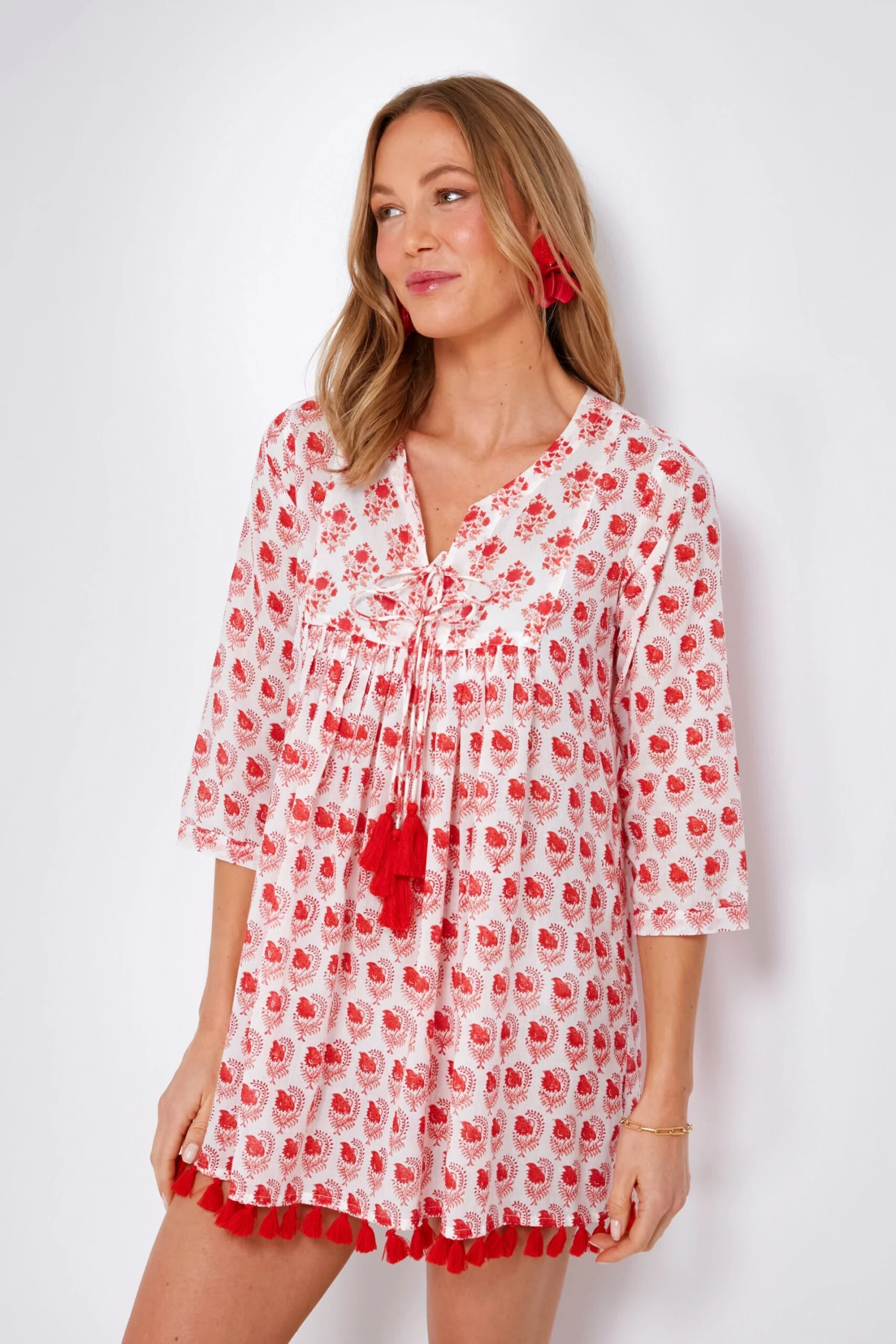 Red Caitlin Seychelles Tunic 2 Red Caitlin Seychelles Tunic - Image 2