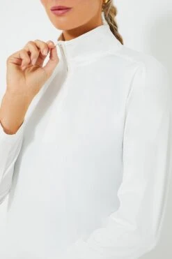 White Carver Quarter Zip Tee -Outfit And Shoe Sales Store w2nqgcSf0oReBTQpIQzZ9Xcm96pC45aw 1