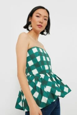 Juniper Warped Gingham Emmaline Top