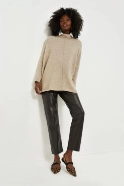 Taupe Turtleneck Soft Sweater -Outfit And Shoe Sales Store wcqGWs3JpKYV0SLju4RGwcKj60bfO3Ya 1