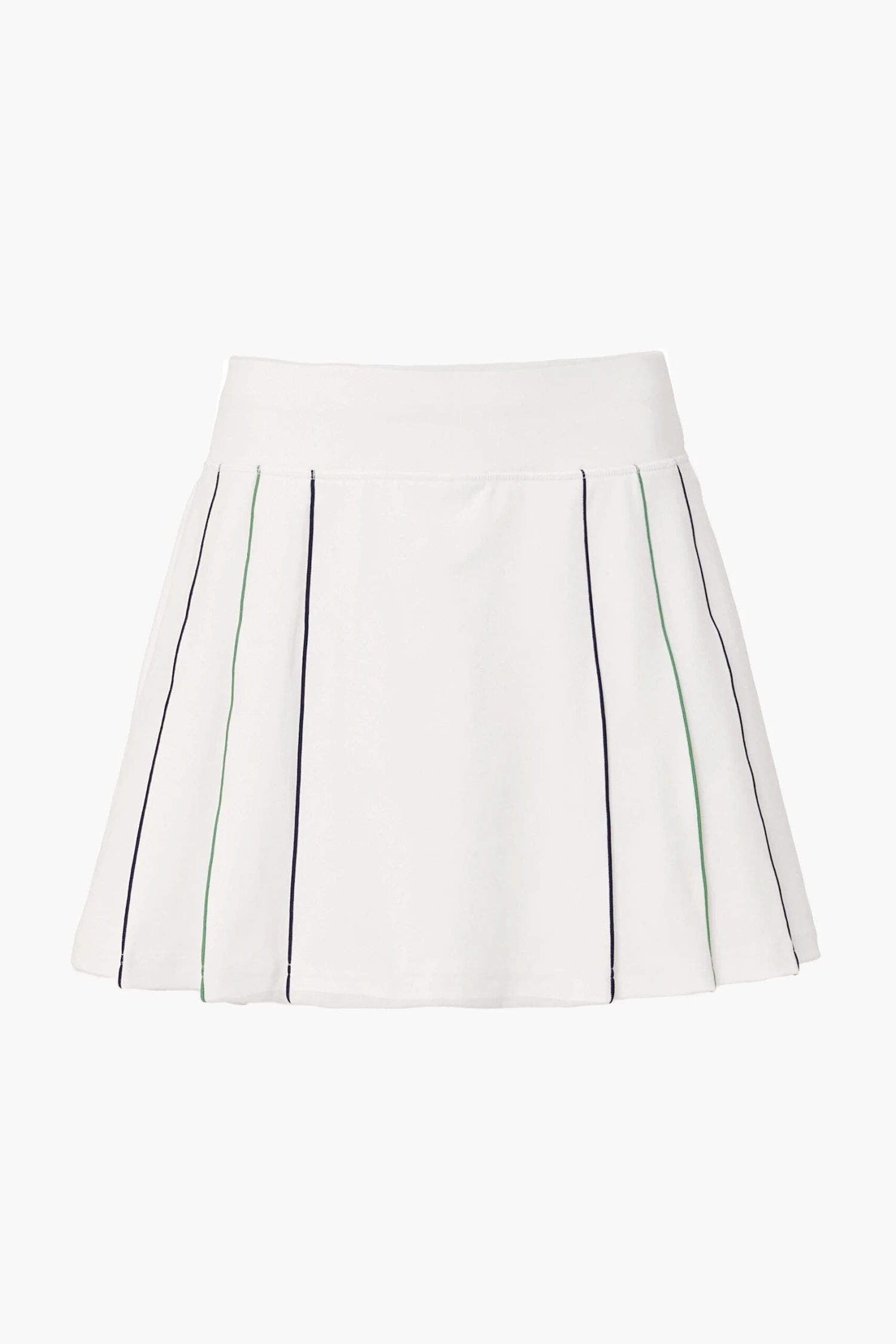 White Piped 15 Inch Lydia Tennis Skirt 8 White Piped 15 Inch Lydia Tennis Skirt - Image 8