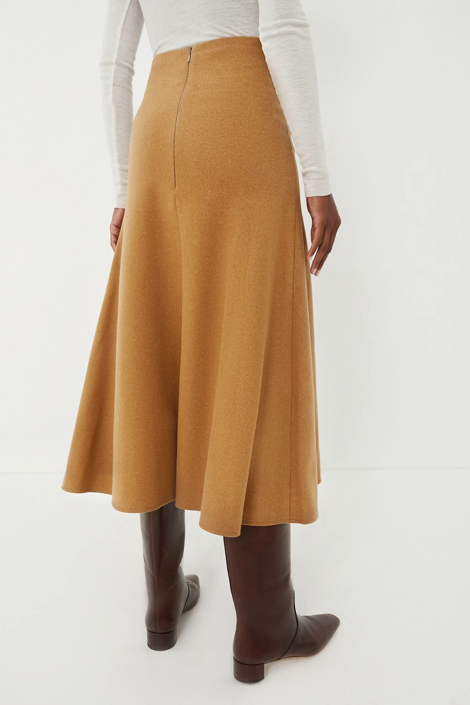 Vanessa Bruno Camel Boushra Midi Skirt 4 Vanessa Bruno Camel Boushra Midi Skirt - Image 4