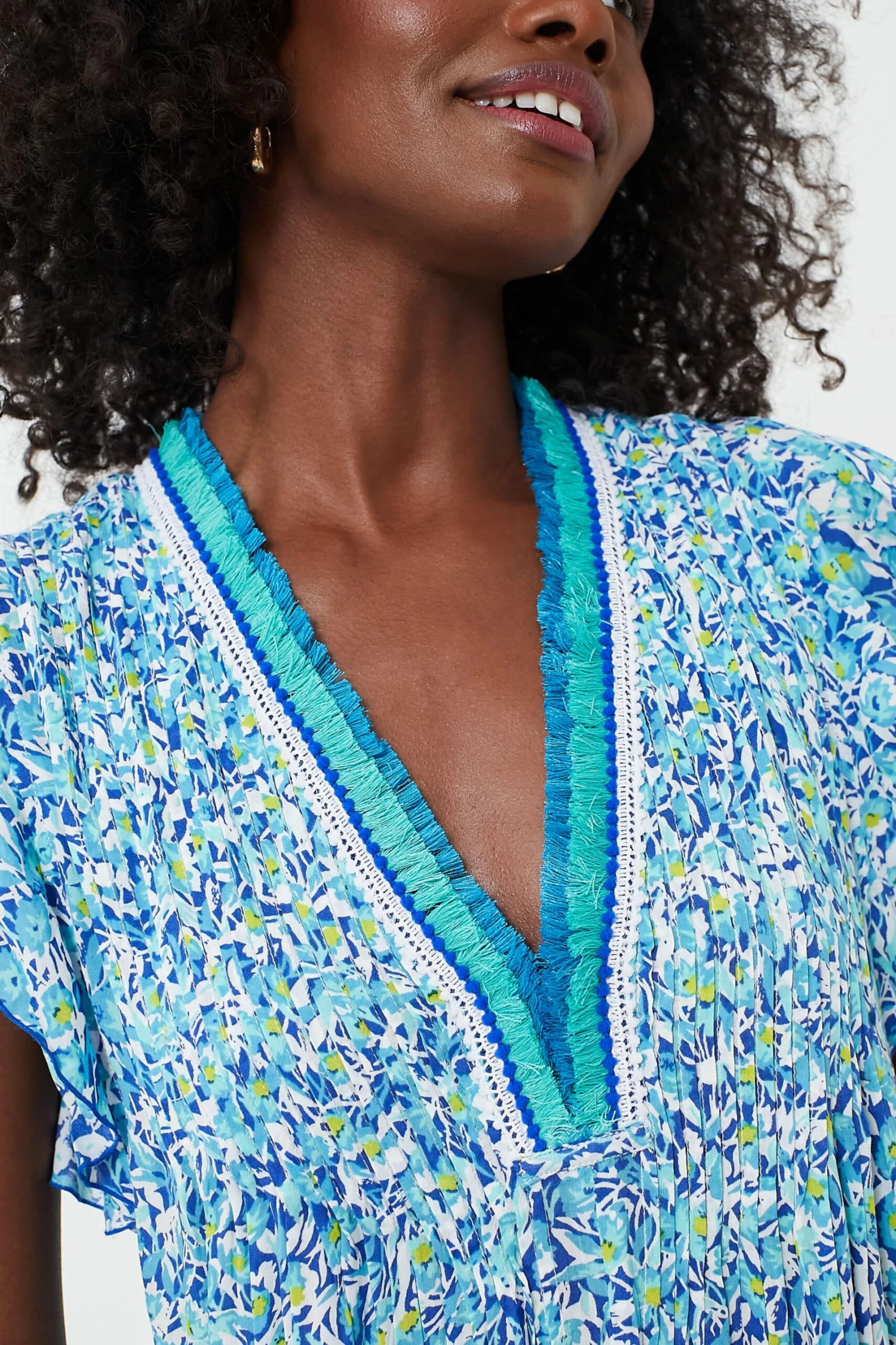 Blue Ocean Flowers Sasha Mini Dress 5 Blue Ocean Flowers Sasha Mini Dress - Image 5