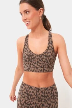 Varley Cocoa Etched Animal Form Park Bra