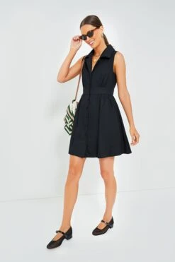Black Sleeveless Noelle Shirt Dress -Outfit And Shoe Sales Store xdpcBL0eNlNpxFExHl5w8xPlMw0Sk4WP 1
