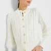 Ivory Cotton Colette Cardigan