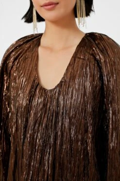 Bronze Metallic Plisse Dorinda Midi Dress 11 Bronze Metallic Plisse Dorinda Midi Dress -Outfit And Shoe Sales Store xgzMiIWAsrHMdIKg5BIUz5pGMvUQS37t 1