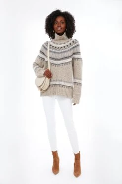 Oatmeal Combo Apres Ski Fairisle Turtleneck -Outfit And Shoe Sales Store xyXXqbGh1UOTYqfMA6TqB3VW6gHo3p6A 1